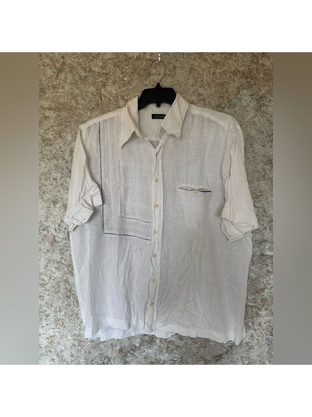 Canivro White Linen Button Down Shirt